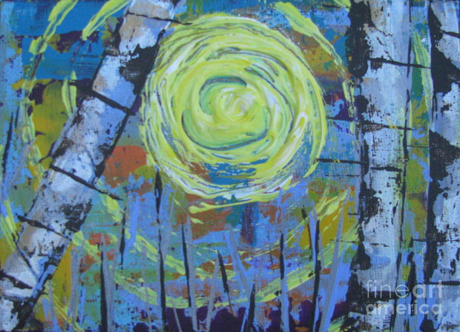 Birch 12 Painting by Jacqueline Athmann