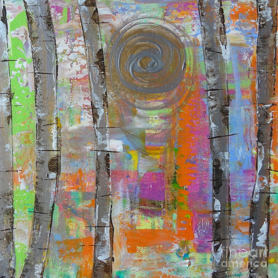 Birch 5 Painting by Jacqueline Athmann