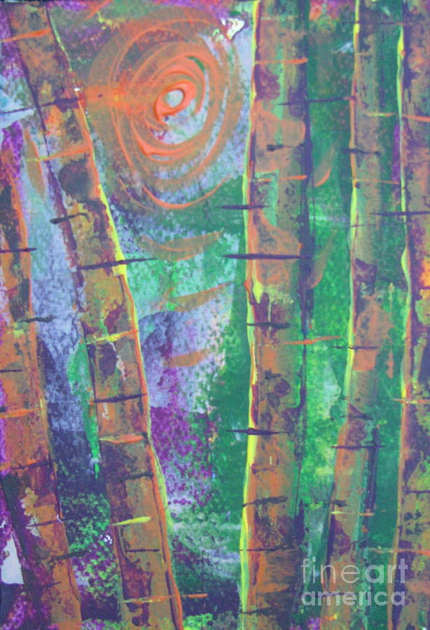 Birch 7 Painting by Jacqueline Athmann