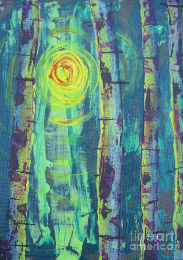 Birch 8 Painting by Jacqueline Athmann