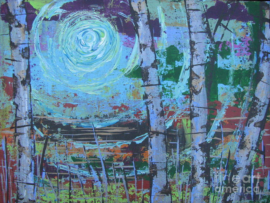 Birch 9 Painting by Jacqueline Athmann