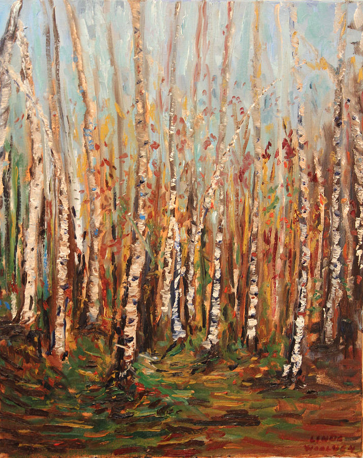 Birch Barks Painting by Linda Woolven - Fine Art America