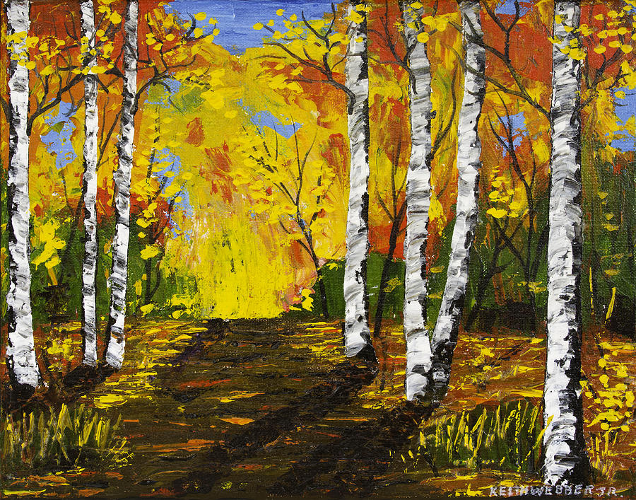 Birch Trees in the Fall