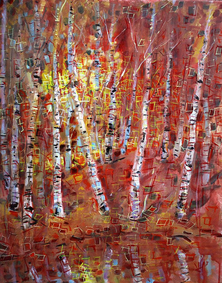 Birch Trees Painting by Viola El