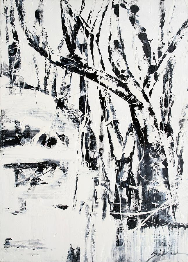 Birch Trees Painting by Lidija Ivanek - SiLa