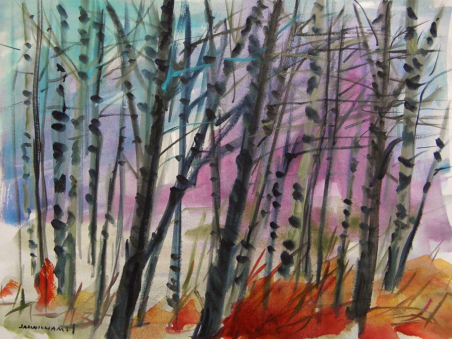 Birches at Dusk Painting by John Williams