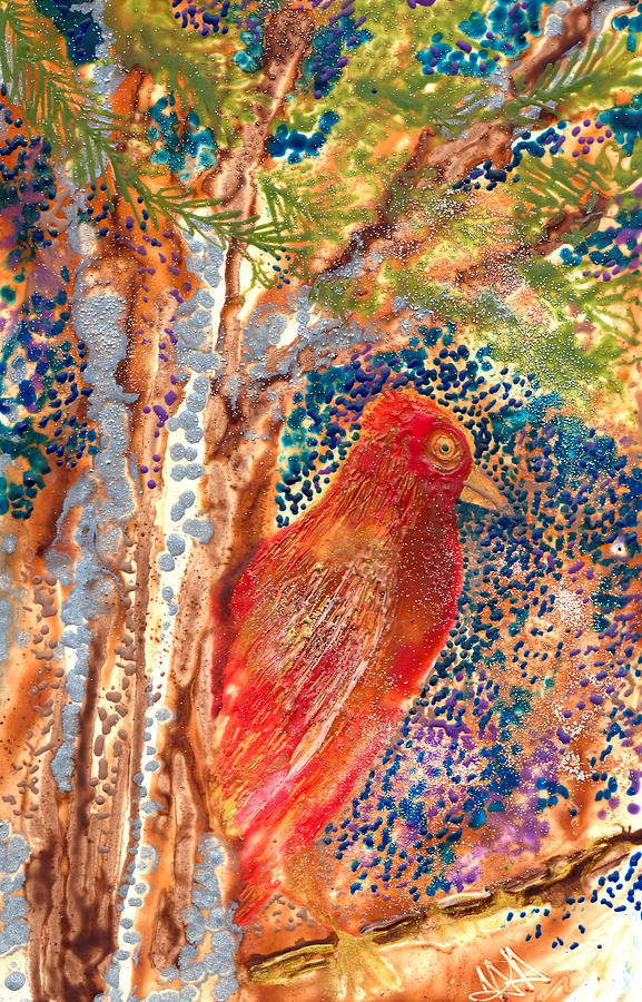 Bird in Trust Painting by Heather Hennick