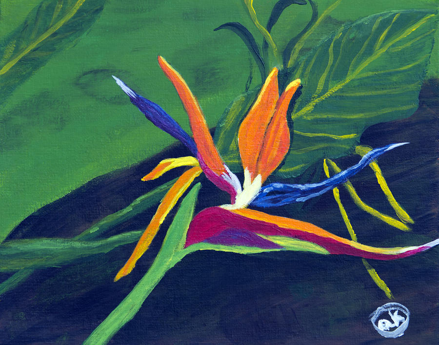 Bird of Paradise 2 AT Painting by Angella Kingston