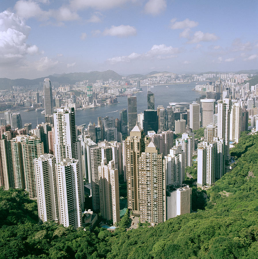 Birds Eye View Over Hong Kong Photograph by Shaun Higson