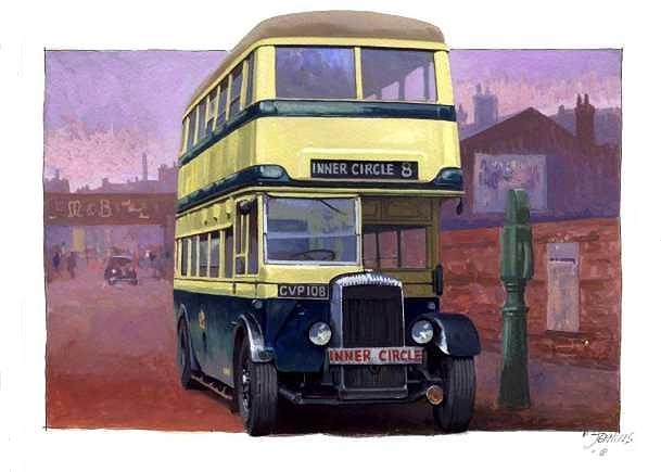 Birmingham Daimler COG5 offside Painting by Mike Jeffries