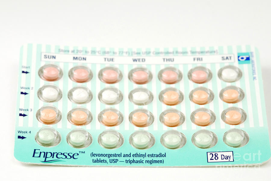 Birth Control Pills Photograph by Photo Researchers, Inc.
