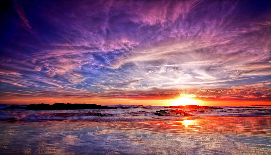 Birubi Point Sunset Redux Photograph by Paul Svensen