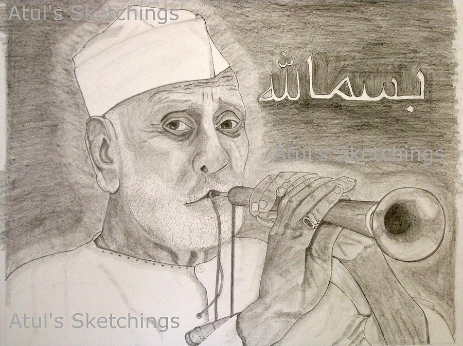 Bismillah khan Drawing by Partha Dalal  Fine Art America