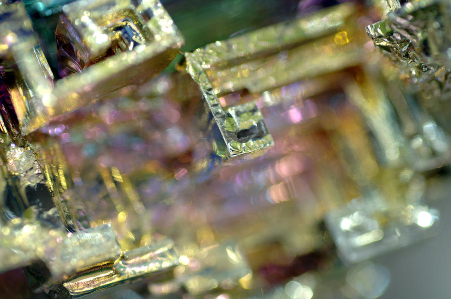 Bismuth Photograph - Bismuth Crystal by Lawrence Lawry