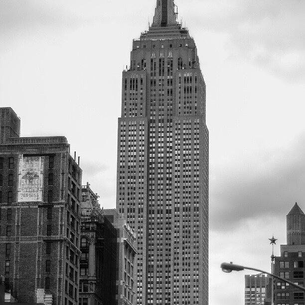 Newyorkcity Photograph - Black & White Of Nycs Empire State by Ramon Nuez