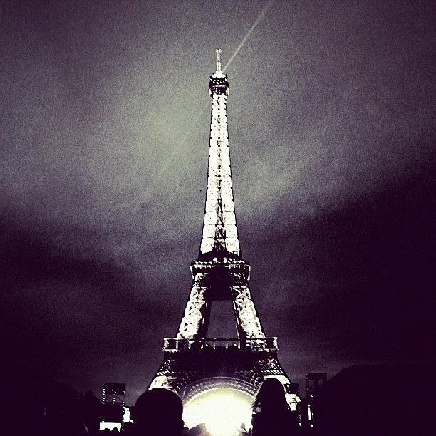 Paris Photograph - Black & White View. #eiffeltower #paris by Jen Hernandez