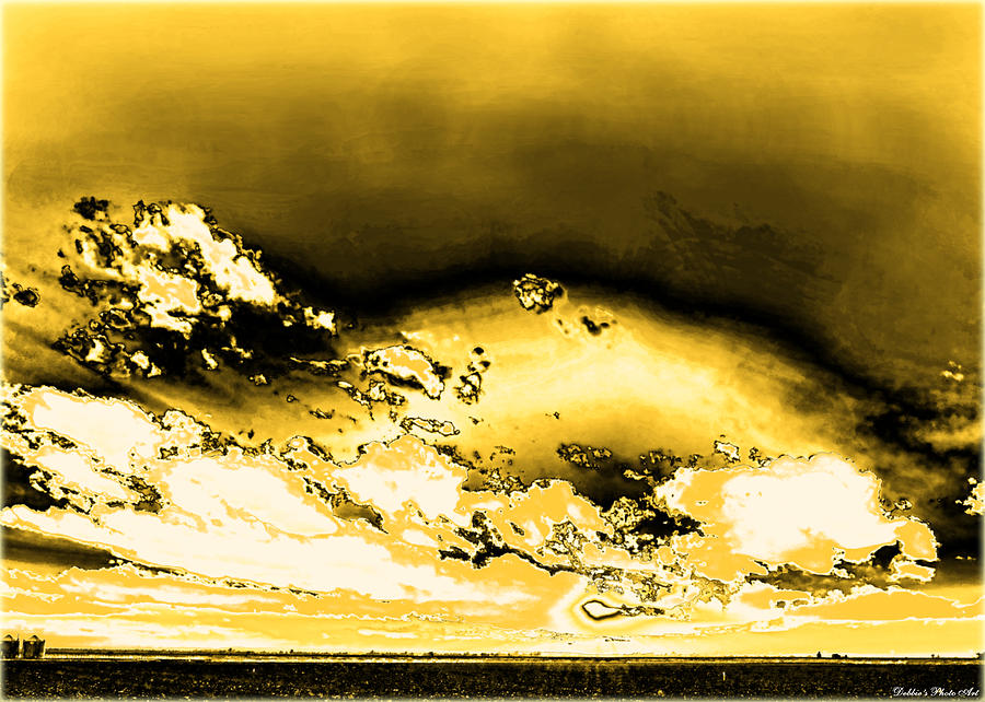 Black and Gold Clouds Photoart Digital Art by Debbie Portwood - Fine ...