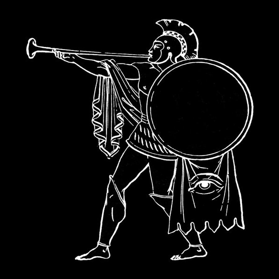 Black and White Ancient Greek Warrior Photograph by James Hill - Pixels