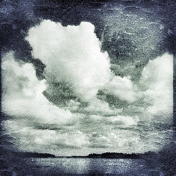Clouds Photograph - Black And White And Grunge Sky by Judith Etzold