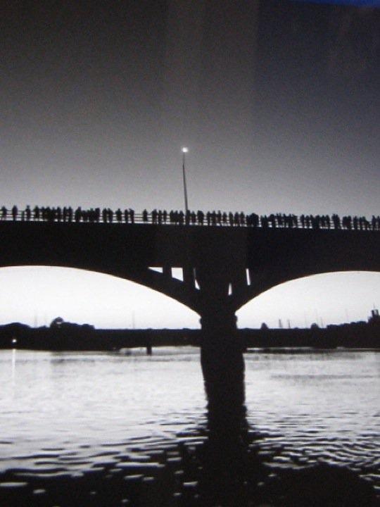 Black and White Austin Texas Bat Bridge Photograph by Shawn Hughes