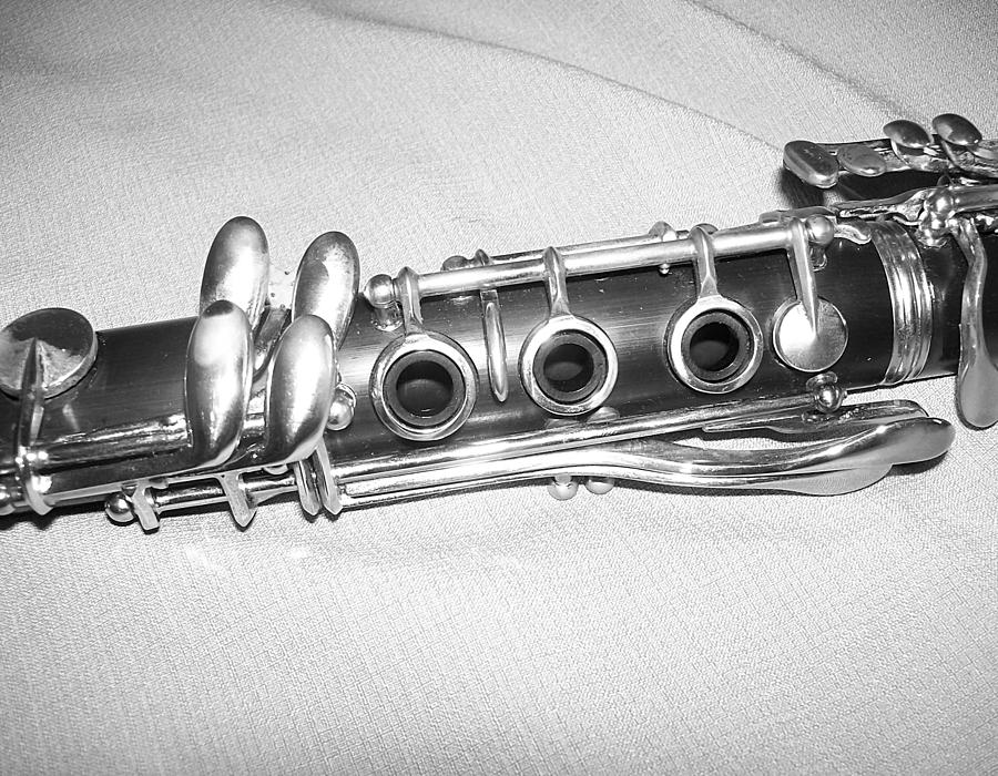 Black and White Clarinet1 Photograph by Corinne Elizabeth Cowherd