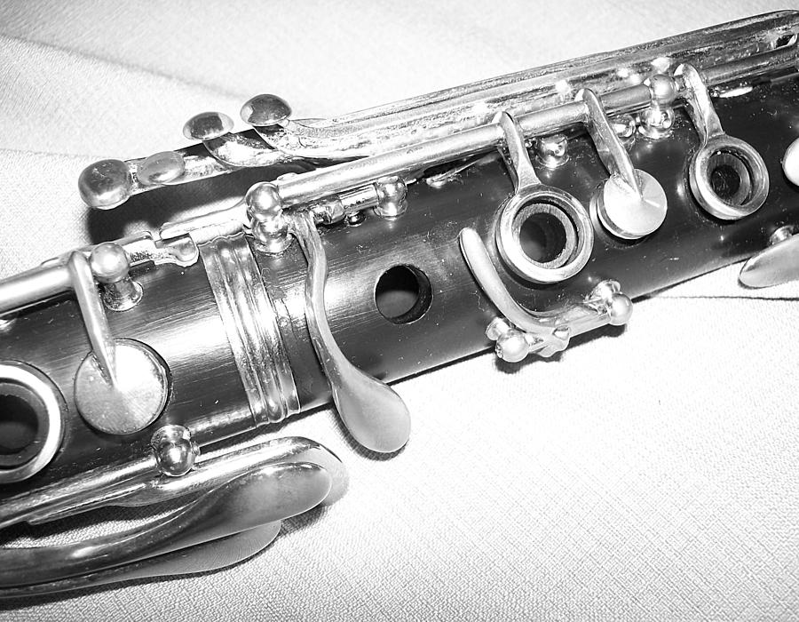 Black and White Clarinet3 Photograph by Corinne Elizabeth Cowherd