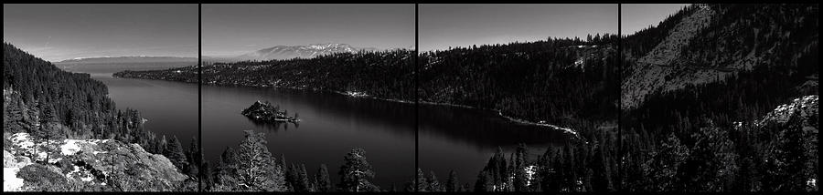 Black And White Emerald Bay Panorama Photograph by Brad Scott