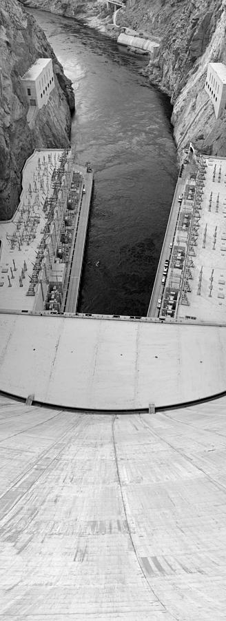 Mountain Photograph - Black and White Hoover Dam by Twenty Two North Photography