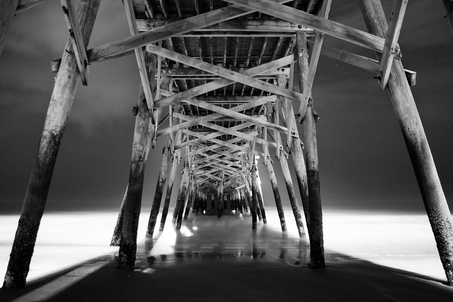 Black And White Pier Photograph