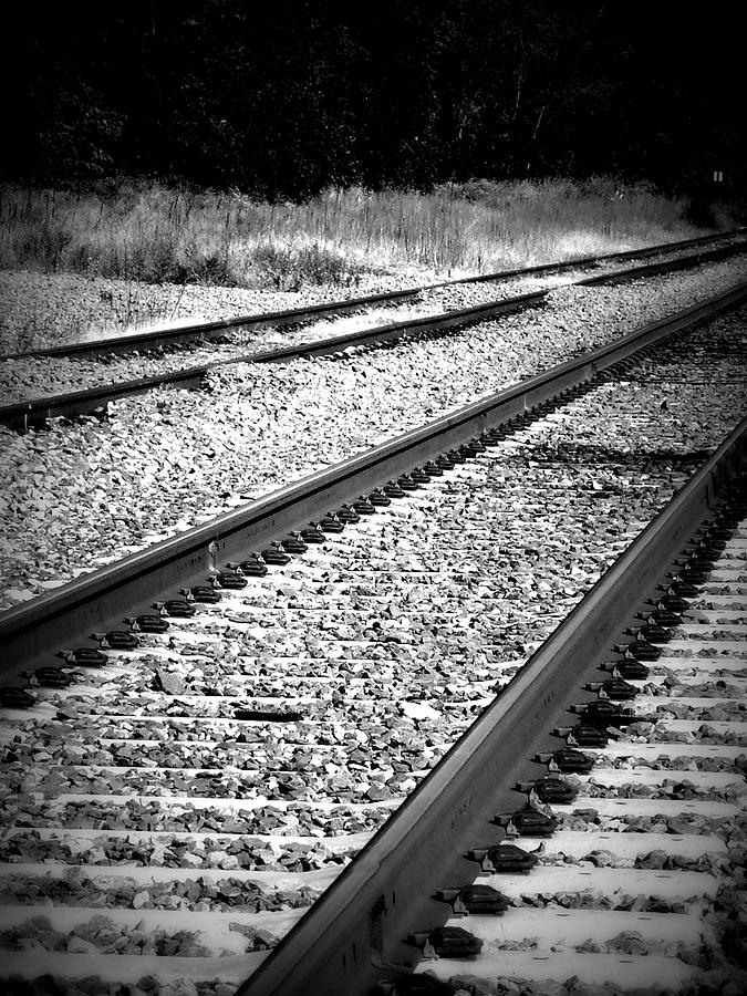 black and white tracks