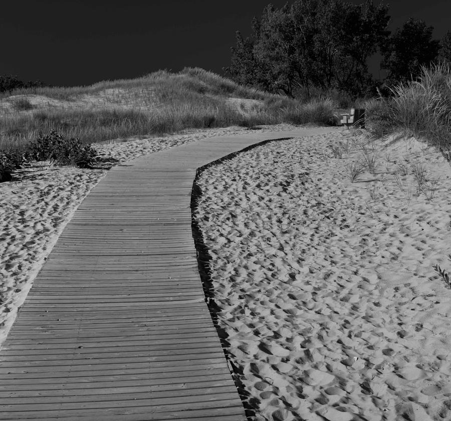 Summer Photograph - Black and White Sleeping Bear Dunes by Twenty Two North Photography