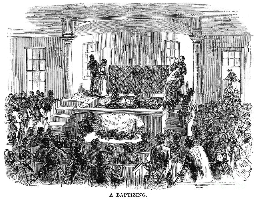 Black Baptism, 1874 Photograph by Granger