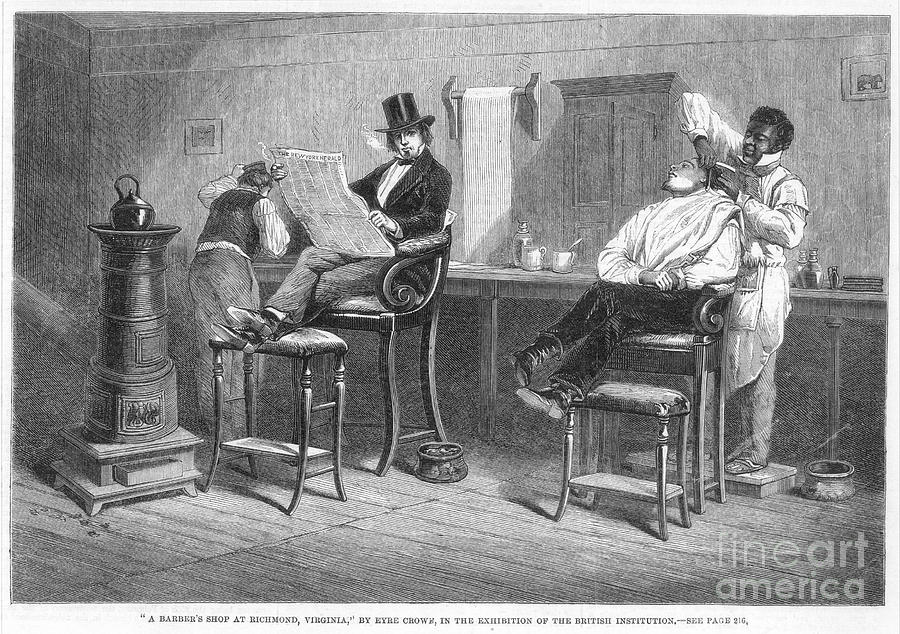 Black Barber, 1861 Photograph by Granger