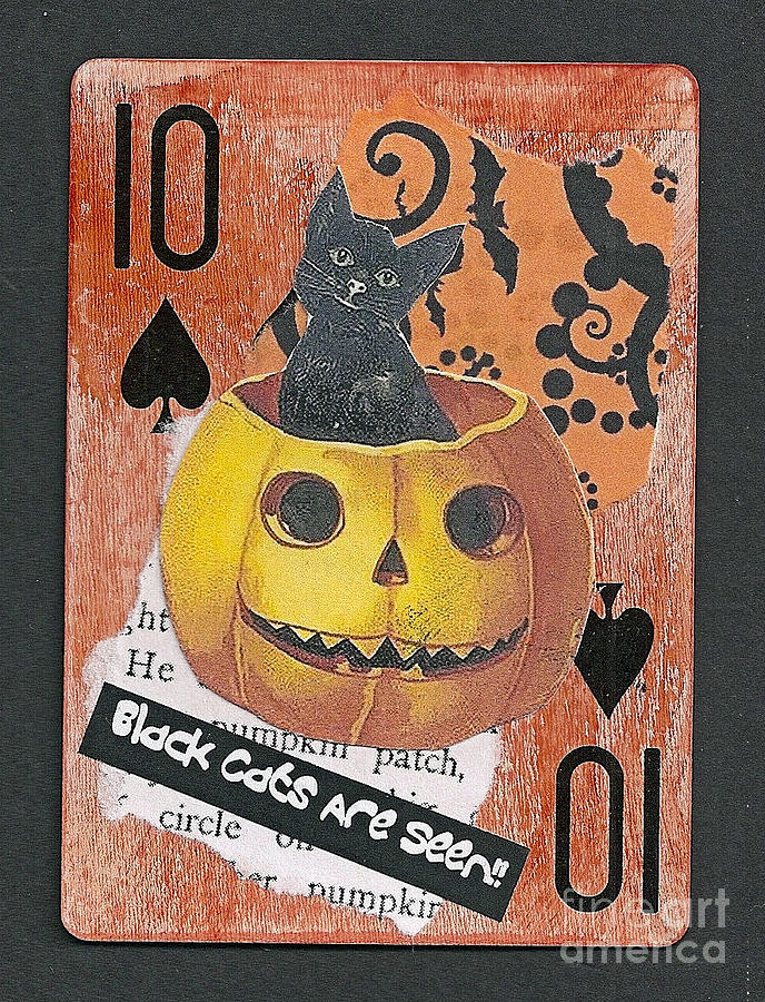 Black Cats Are Seen Mixed Media by Ruby Cross