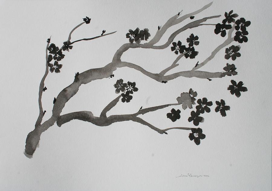 Black Cherry  Painting by Alma Yamazaki
