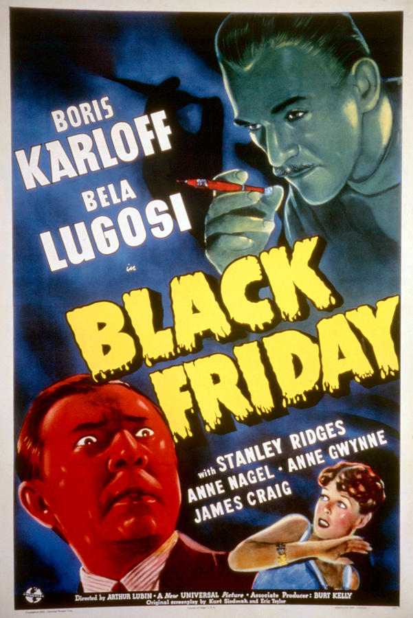 Movie Photograph - Black Friday, Bela Lugosi, Anne Nagel by Everett