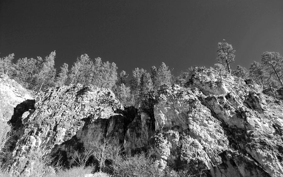 Black Photograph - Black Hills in Black and White by Twenty Two North Photography