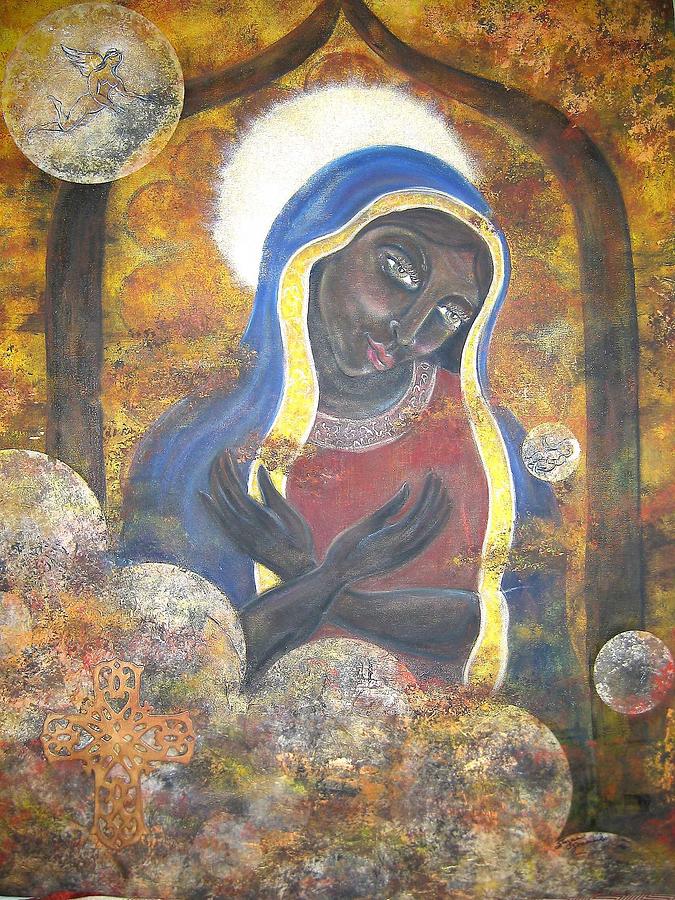 Black Madonna Painting by Suzan  Sommers