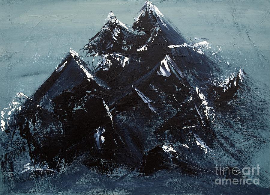 Black Mountain 2 Painting by Lidija Ivanek - SiLa