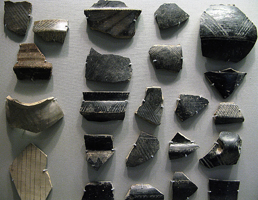 Black pottery sherds  Photograph by Andonis Katanos