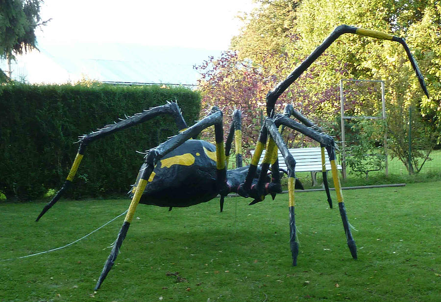 Black Spider Sculpture Sculpture By Sebastien Juguet