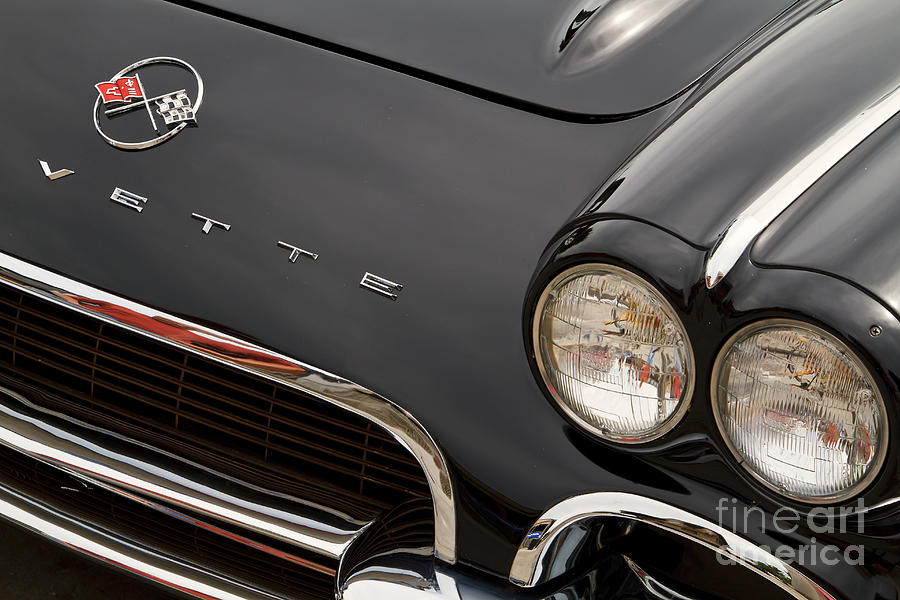 Black Vette Photograph by Dennis Hedberg