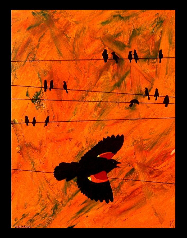 Blackbird by the Beatles Painting by Jim Harris