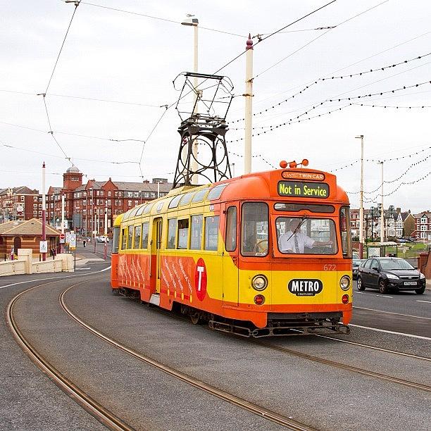 Trolley Photograph - Blackpool twin Cars 672+682 Near by Dave Lee