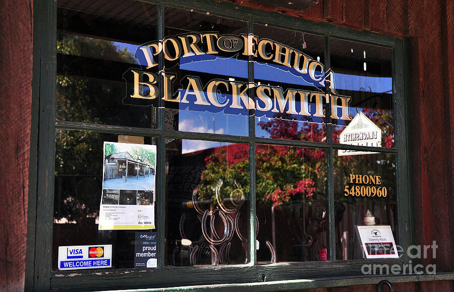 Sign Photograph - Blacksmith Shop by Kaye Menner