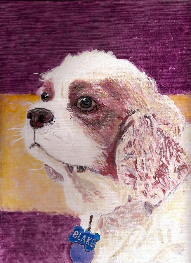 Dog Painting - Blake by Arthur Rice