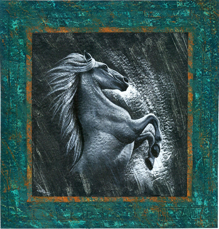 Horse Painting - Blaze by Mahtab Alizadeh