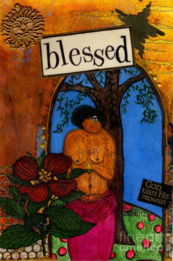 Blessed With Child Mixed Media by Angela L Walker
