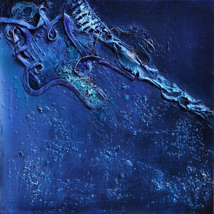 Bleu a lame Painting by Lesuisse Viviane Bleu a lame Painting by Lesuisse Viviane