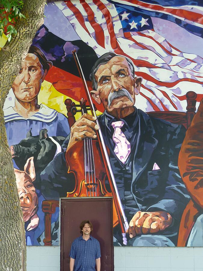 Mural, Blind Fiddler, Many Faces, One Heart Painting by Tim Heimdal